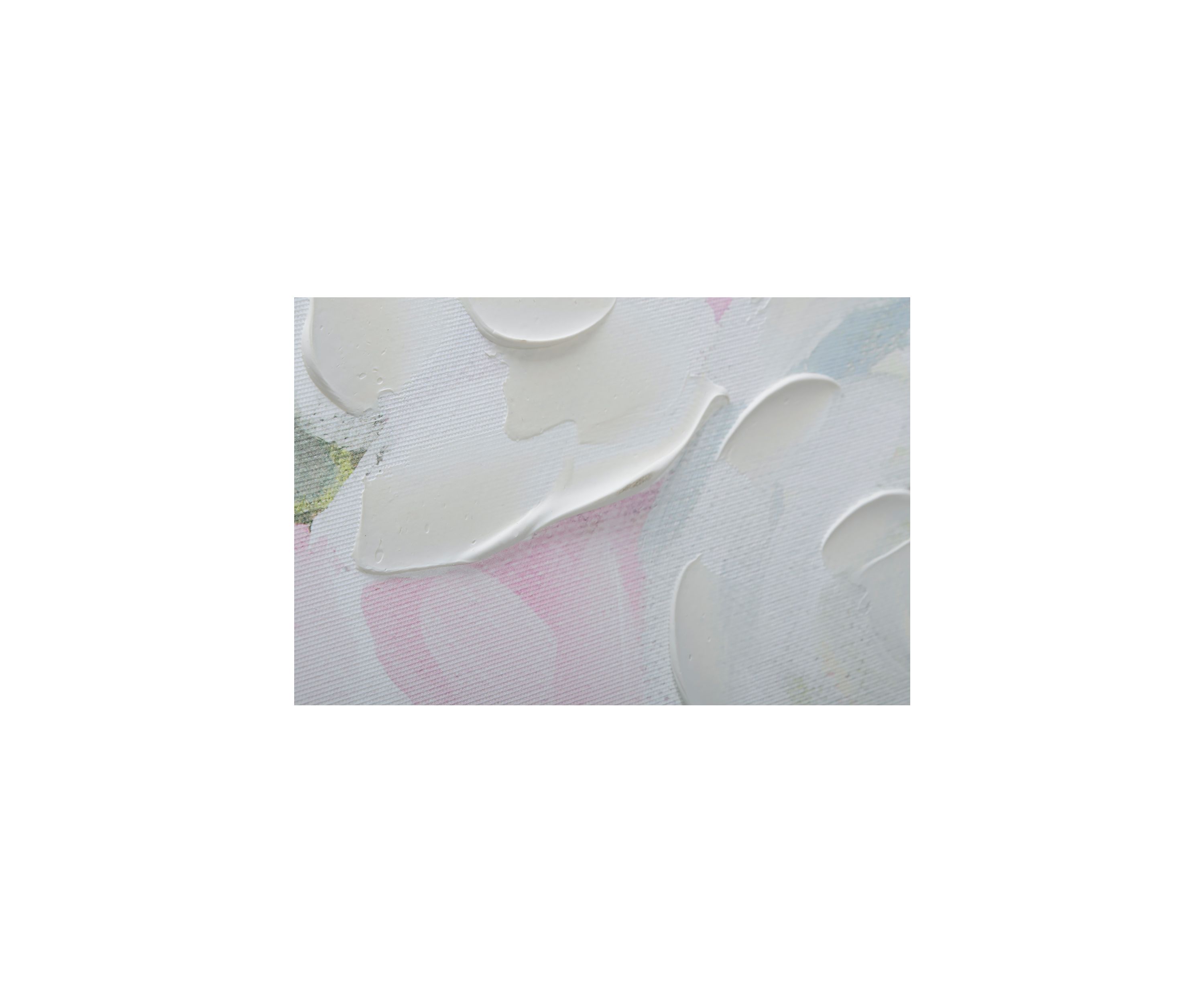 Pastel Floral Textured Wall Art