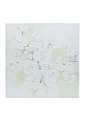 Pink Cherry Blossoms Textured Wall Art