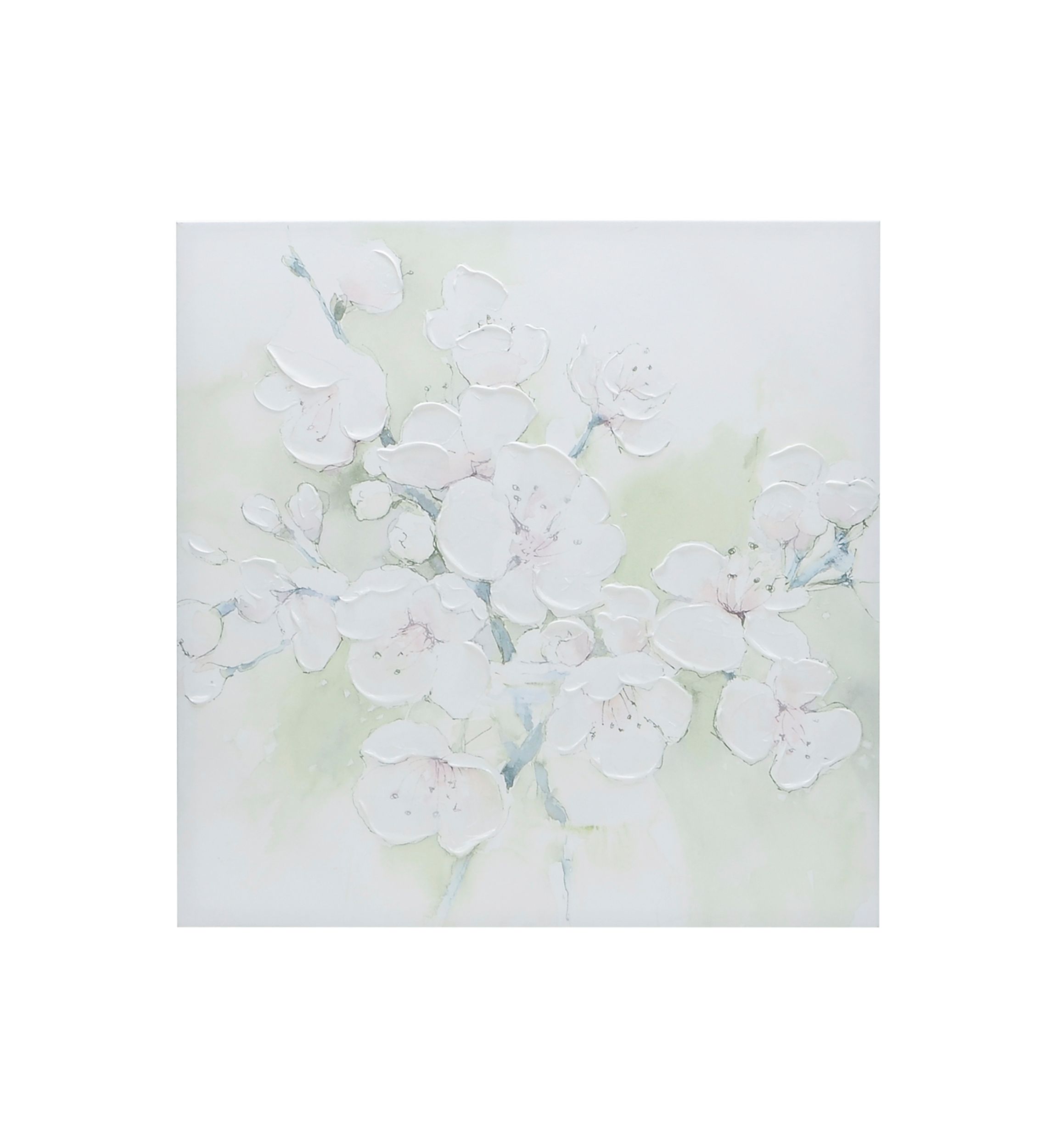 Pink Cherry Blossoms Textured Wall Art