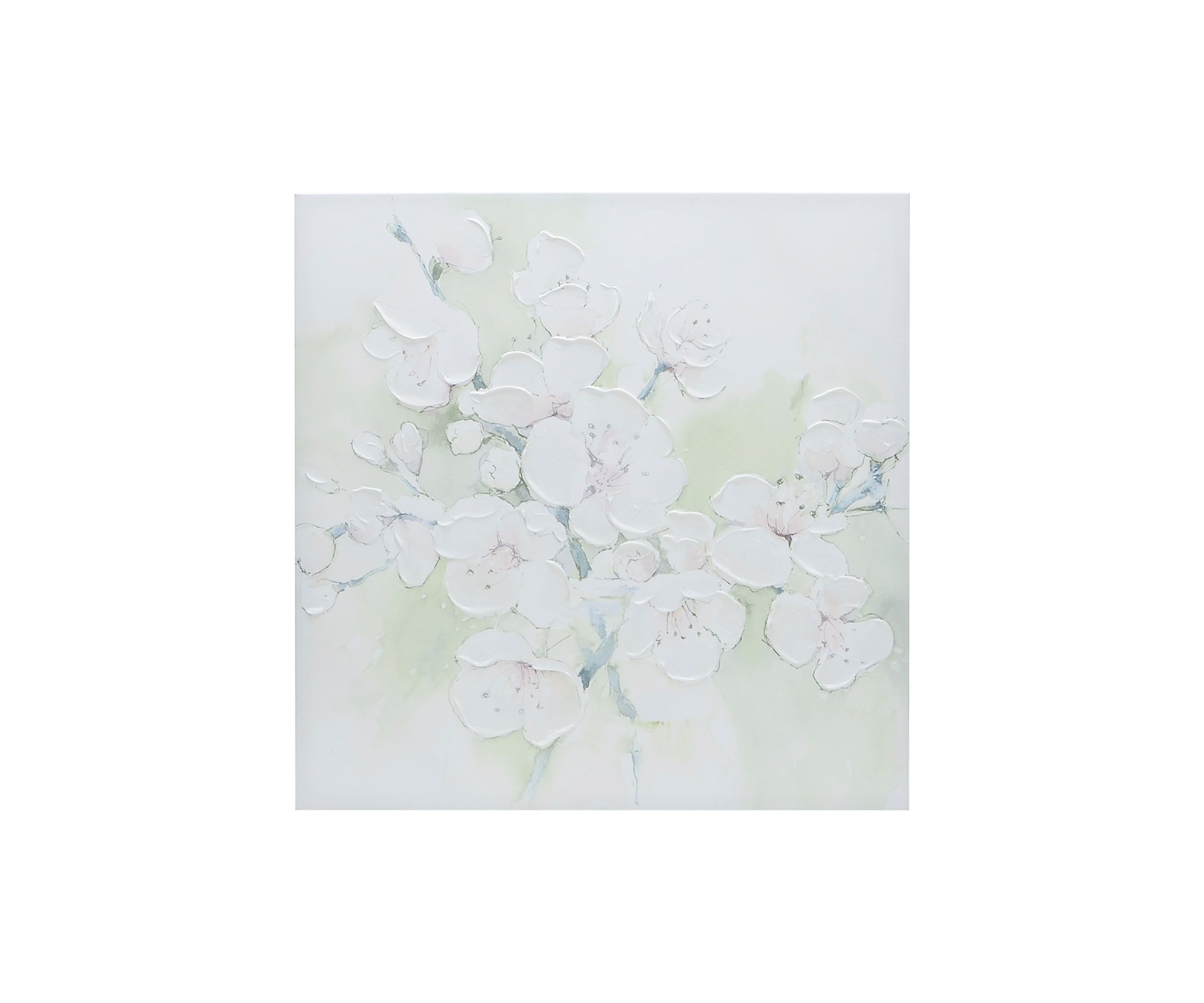 Pink Cherry Blossoms Textured Wall Art
