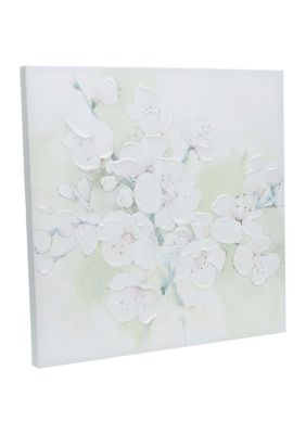 Pink Cherry Blossoms Textured Wall Art