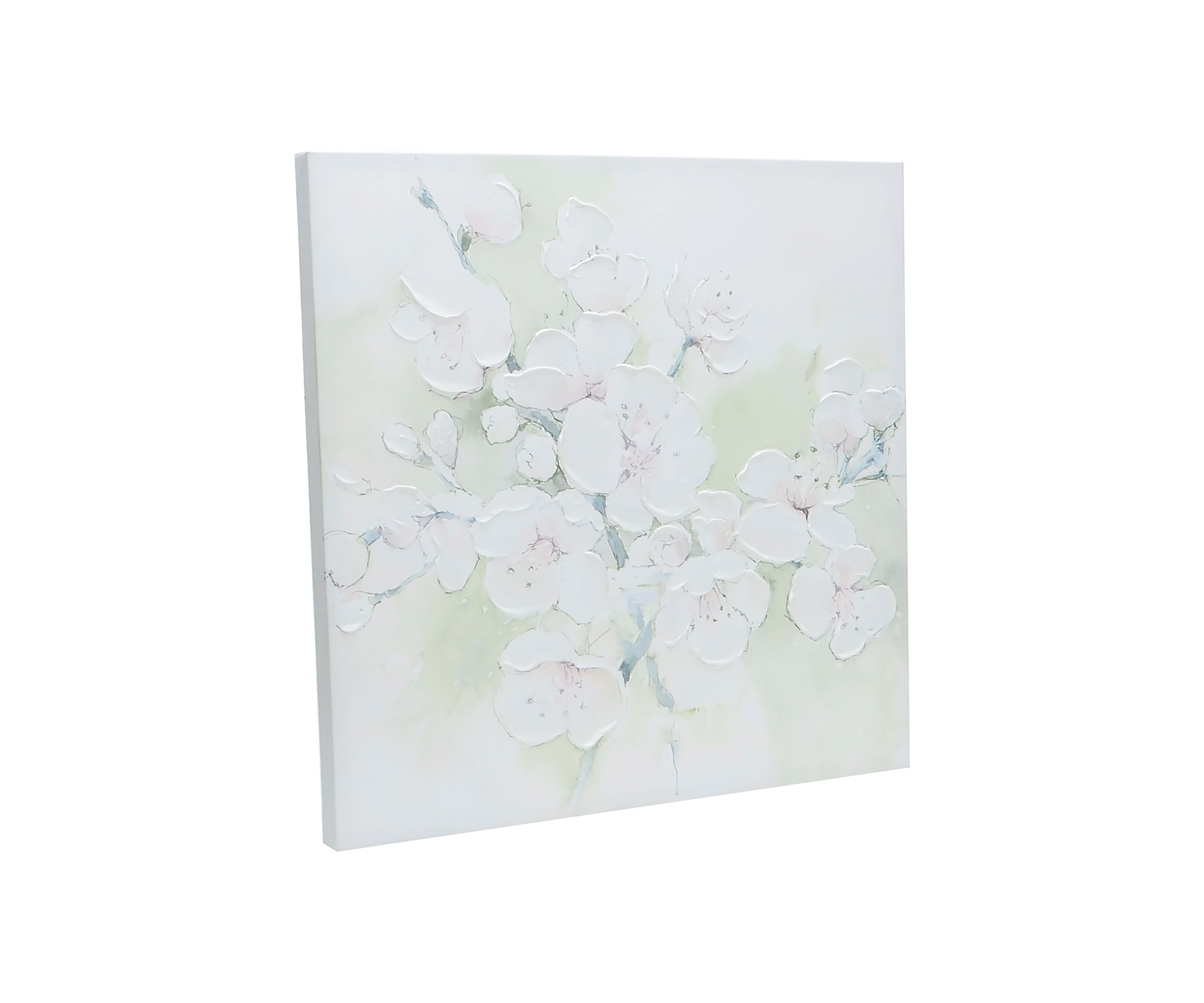 Pink Cherry Blossoms Textured Wall Art