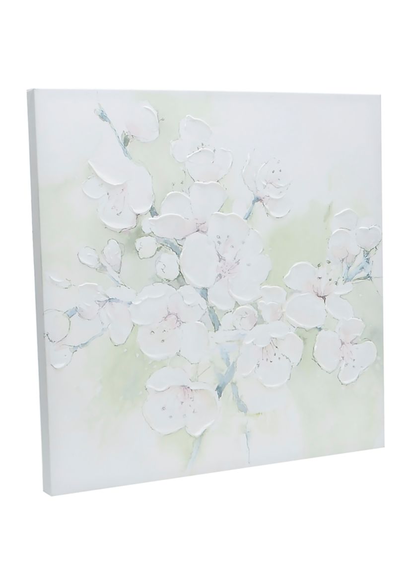Pink Cherry Blossoms Textured Wall Art