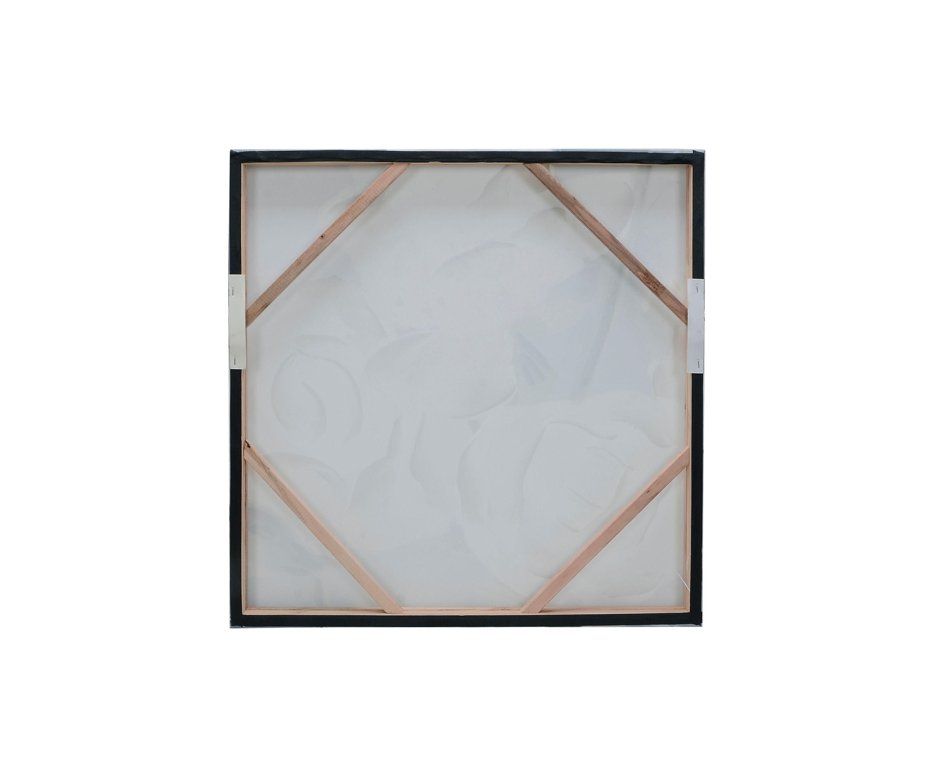 White Floral Textured Wall Art