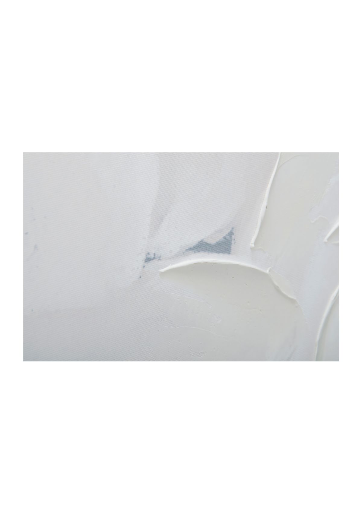 White Floral Textured Wall Art