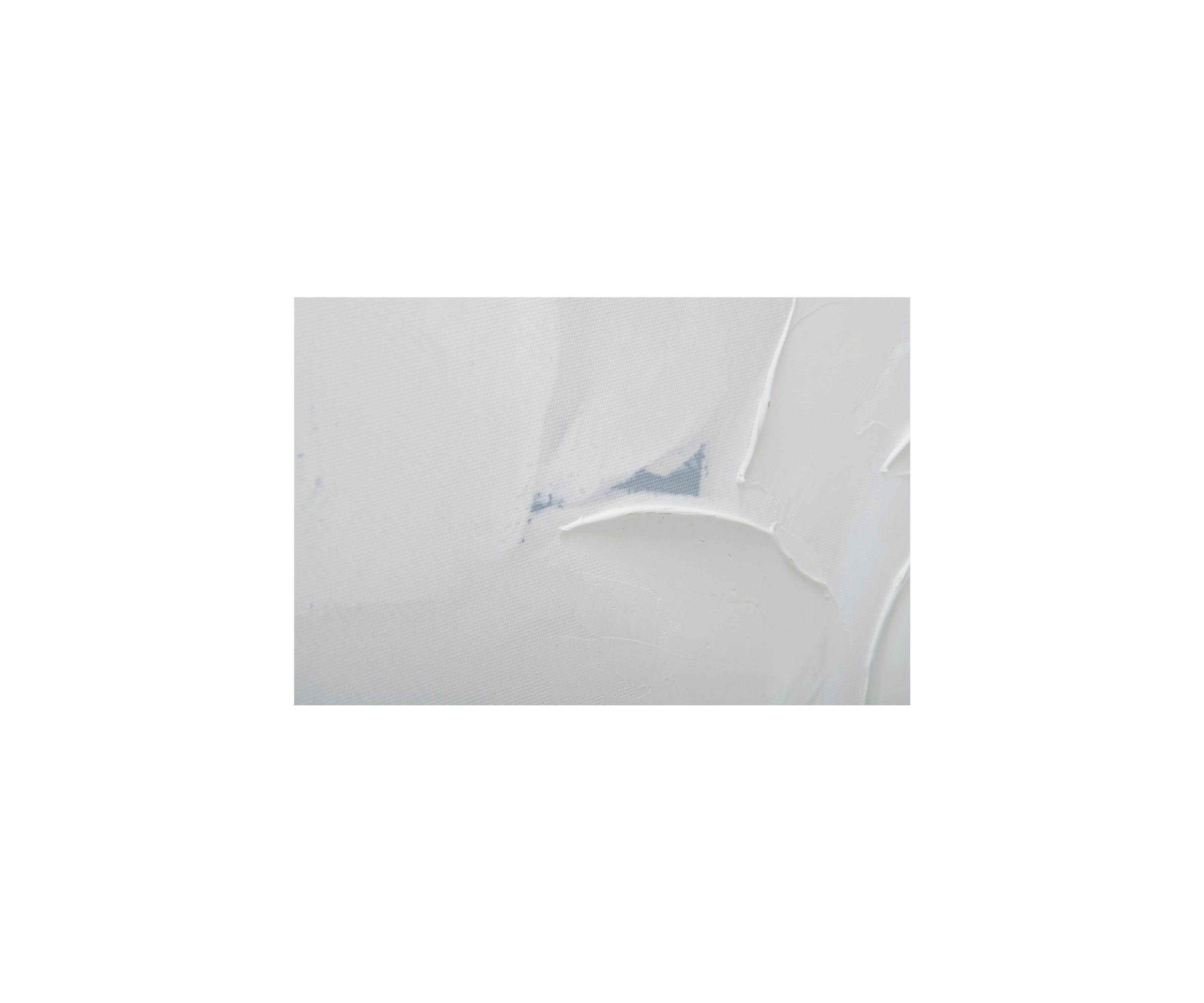 White Floral Textured Wall Art