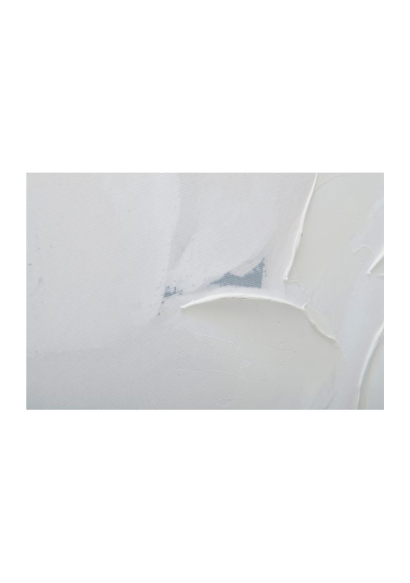 White Floral Textured Wall Art