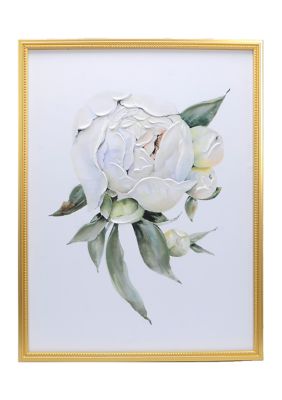 White Flower Framed Wall Art