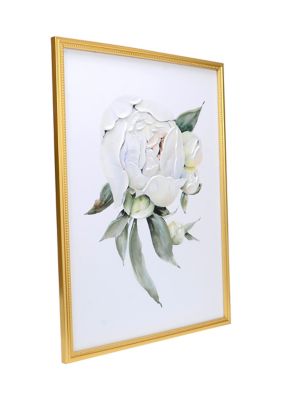 White Flower Framed Wall Art