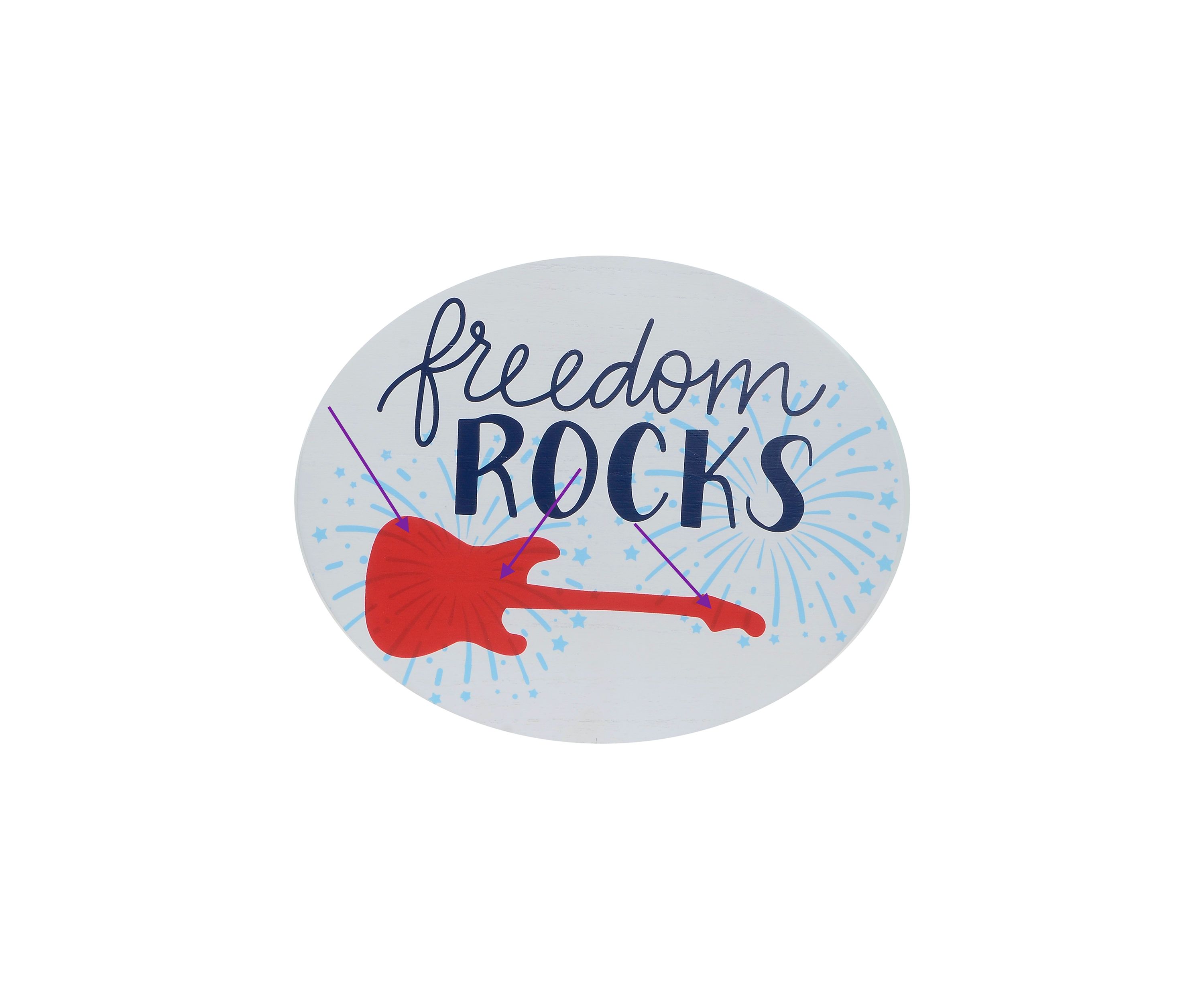 Freedom Rocks Oval Wall Art
