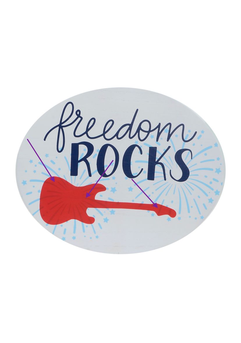 Freedom Rocks Oval Wall Art