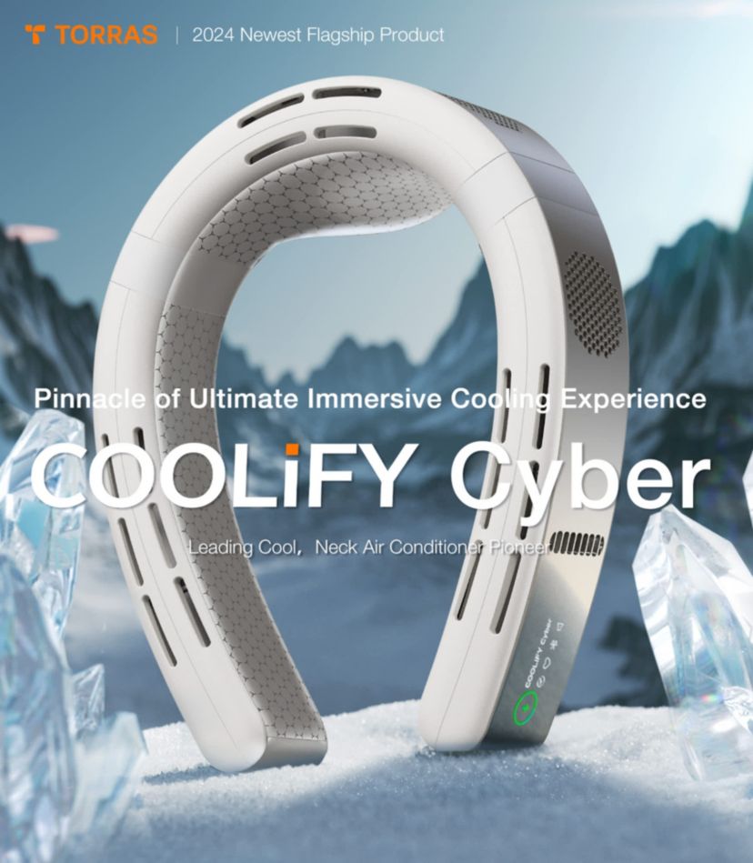 Torras COOLiFY Cyber Wearable Air Conditioner Glacial White | Belk