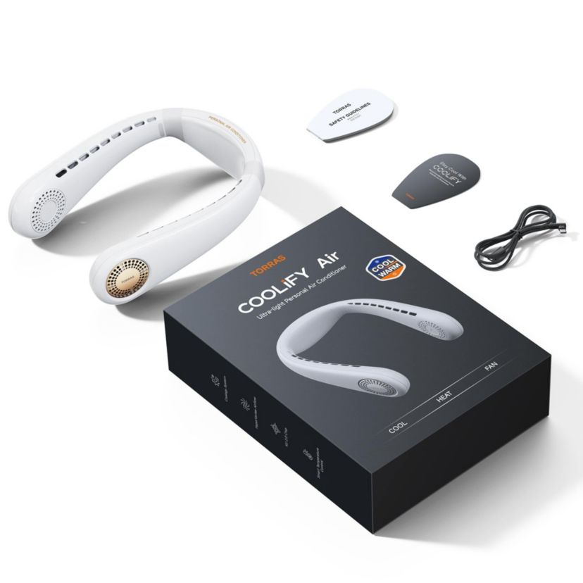 COOLiFY Air Wearable Neck Air Conditioner White