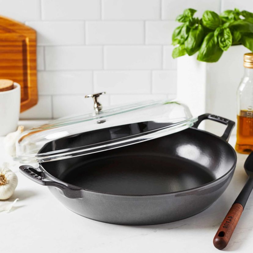 3.5qt Cast Iron Braiser w/ Glass Lid Graphite Gray