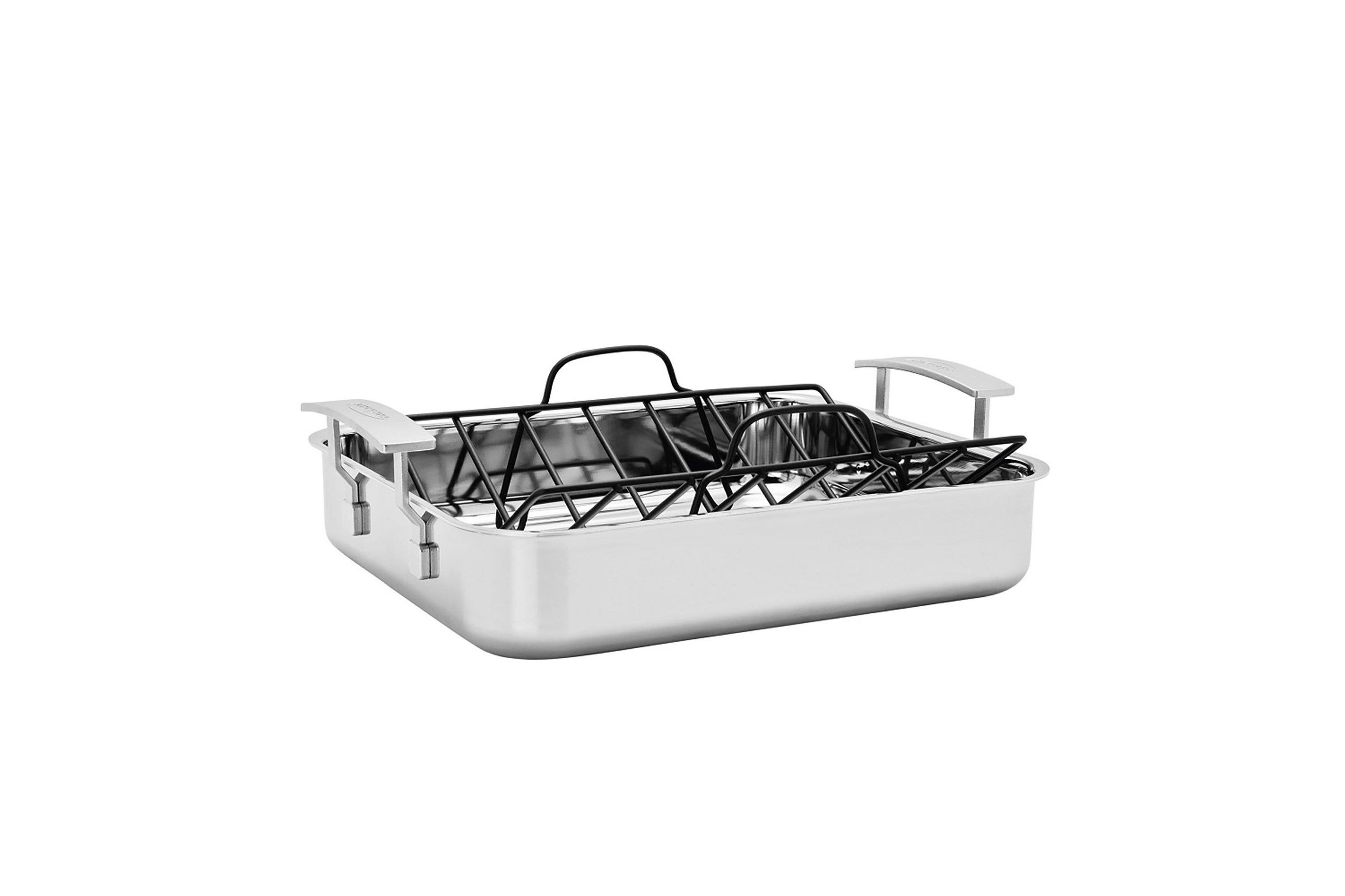 Industry 5-Ply 15.75" Stainless Steel Roasting Pan w/ Rack