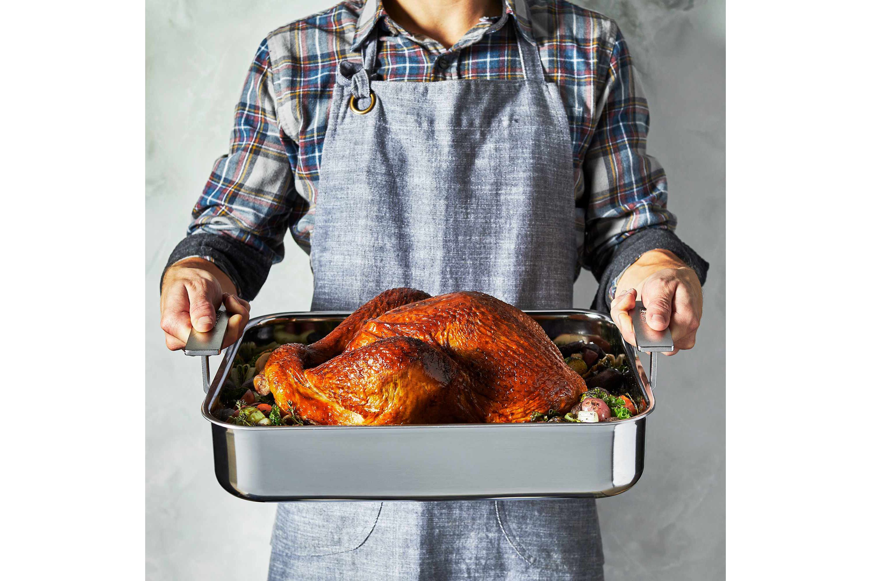 Industry 5-Ply 15.75" Stainless Steel Roasting Pan w/ Rack