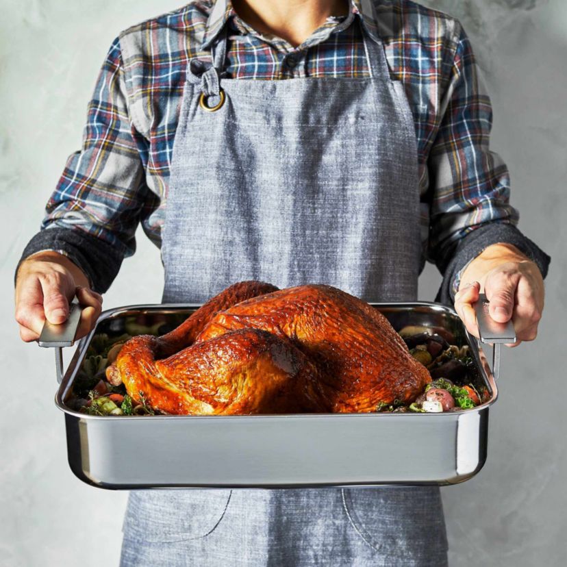 Industry 5-Ply 15.75" Stainless Steel Roasting Pan w/ Rack