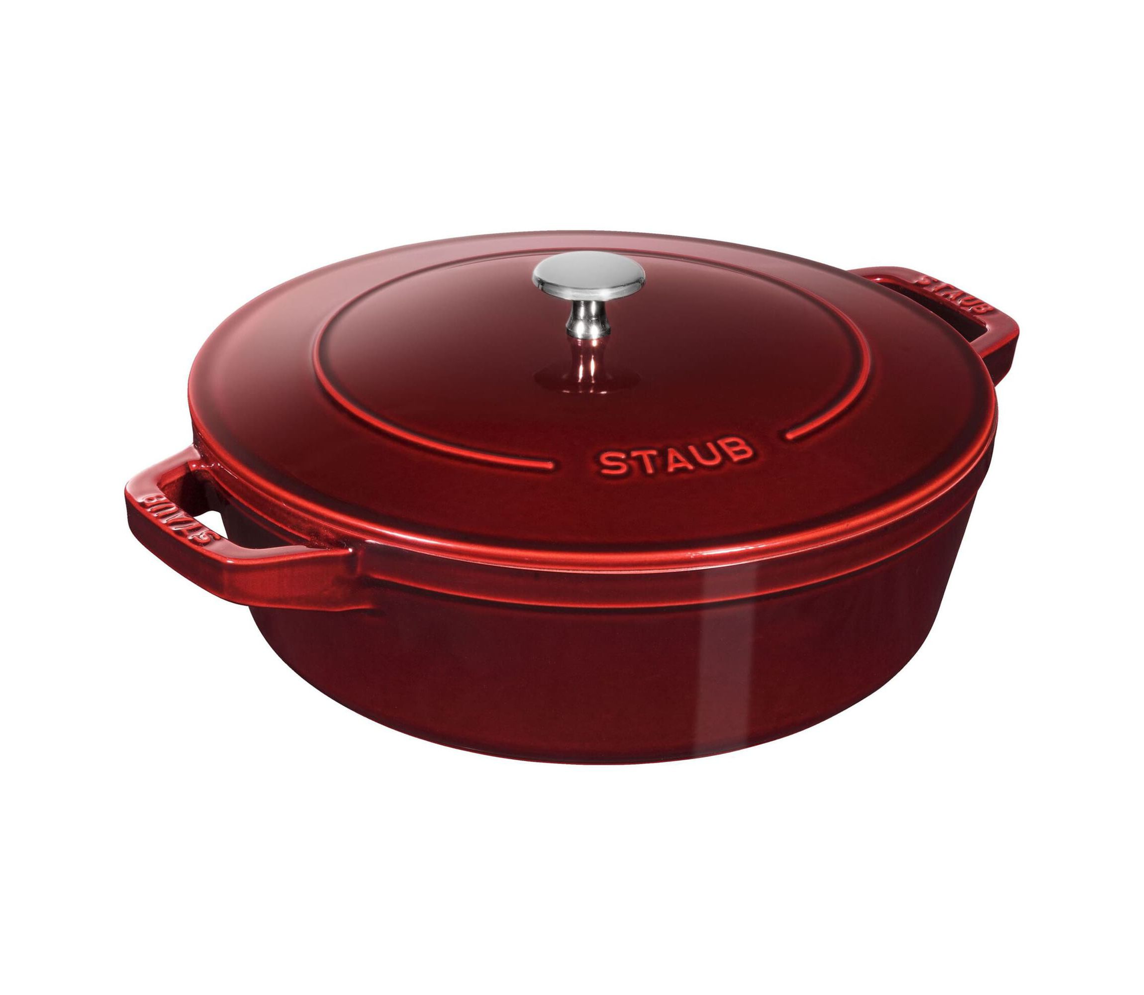 4pc Cast Iron Stackable Cookware Set Grenadine