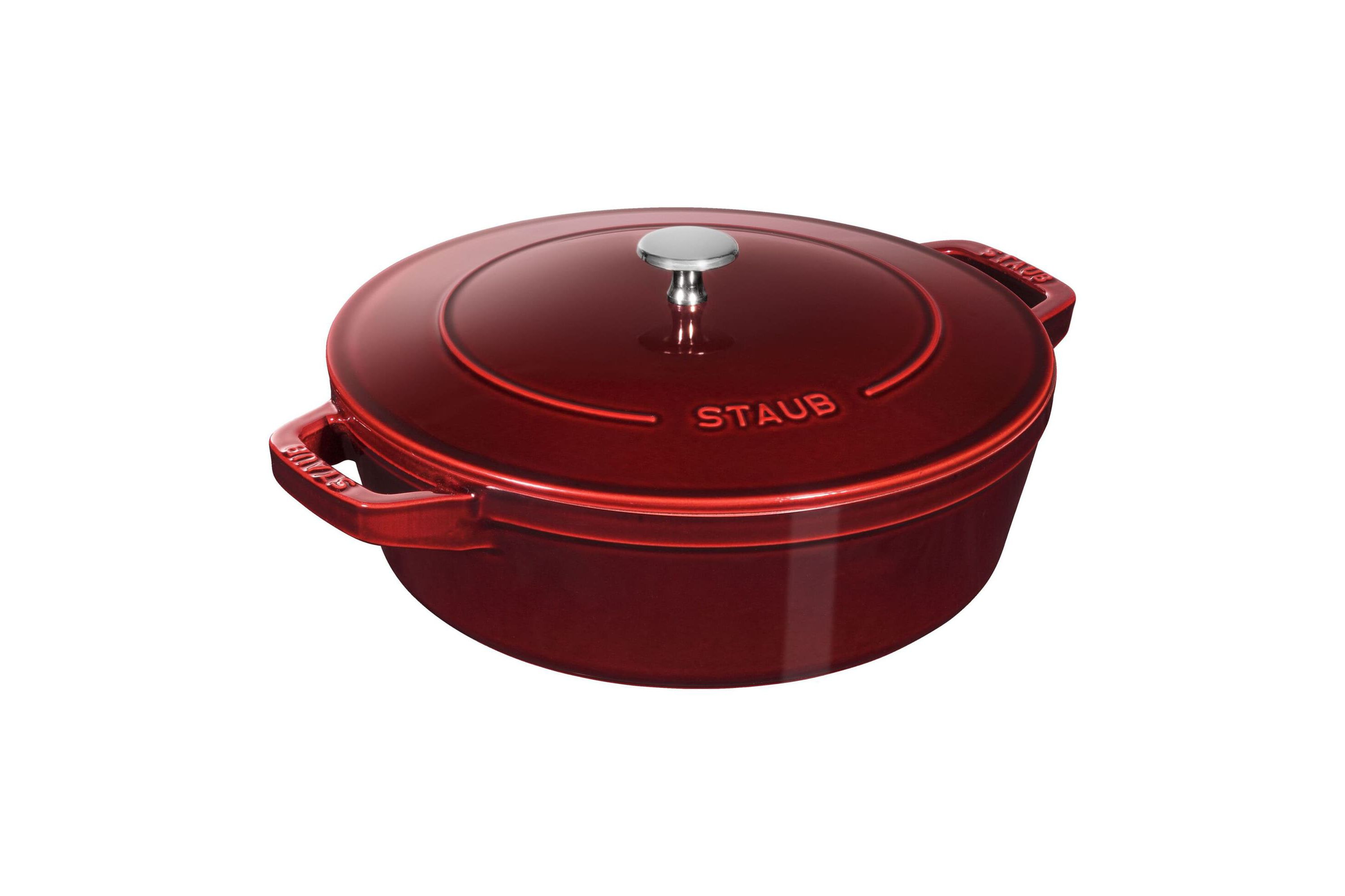 4pc Cast Iron Stackable Cookware Set Grenadine
