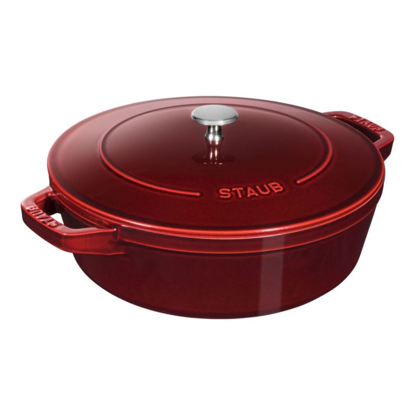 4pc Cast Iron Stackable Cookware Set Grenadine