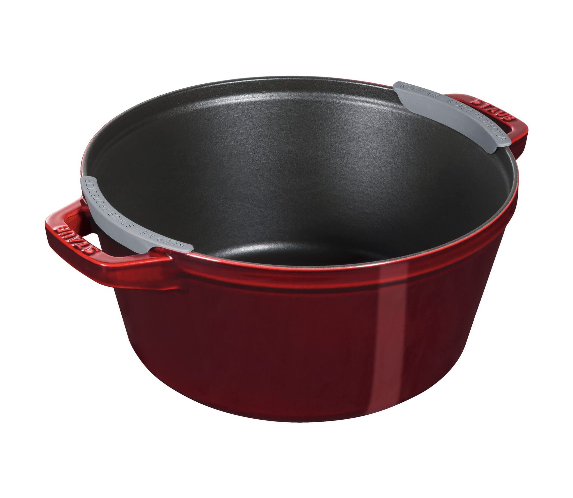 4pc Cast Iron Stackable Cookware Set Grenadine