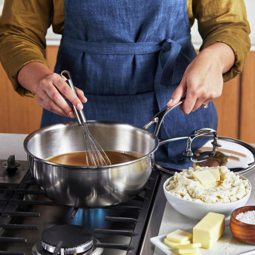 Atlantis 7-Ply 3.5qt Satinless Steel Saucier w/ Lid