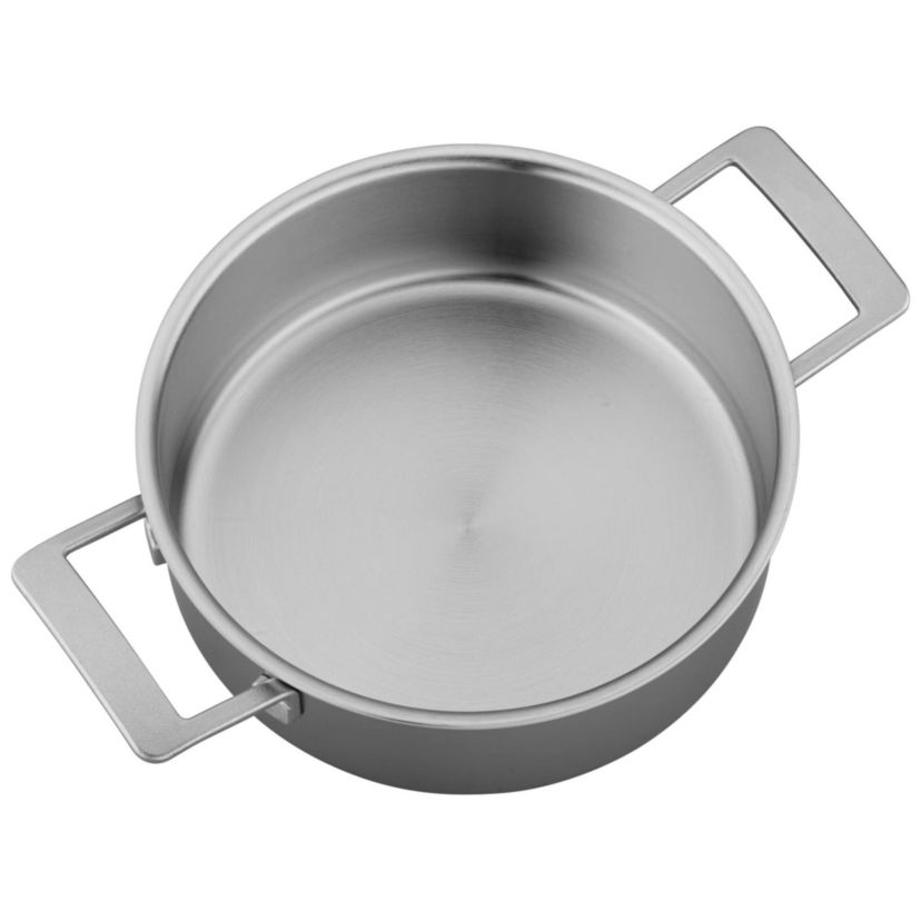 Industry 5-Ply 4qt Stainless Steel Deep Saute Pan w/ Double Handles