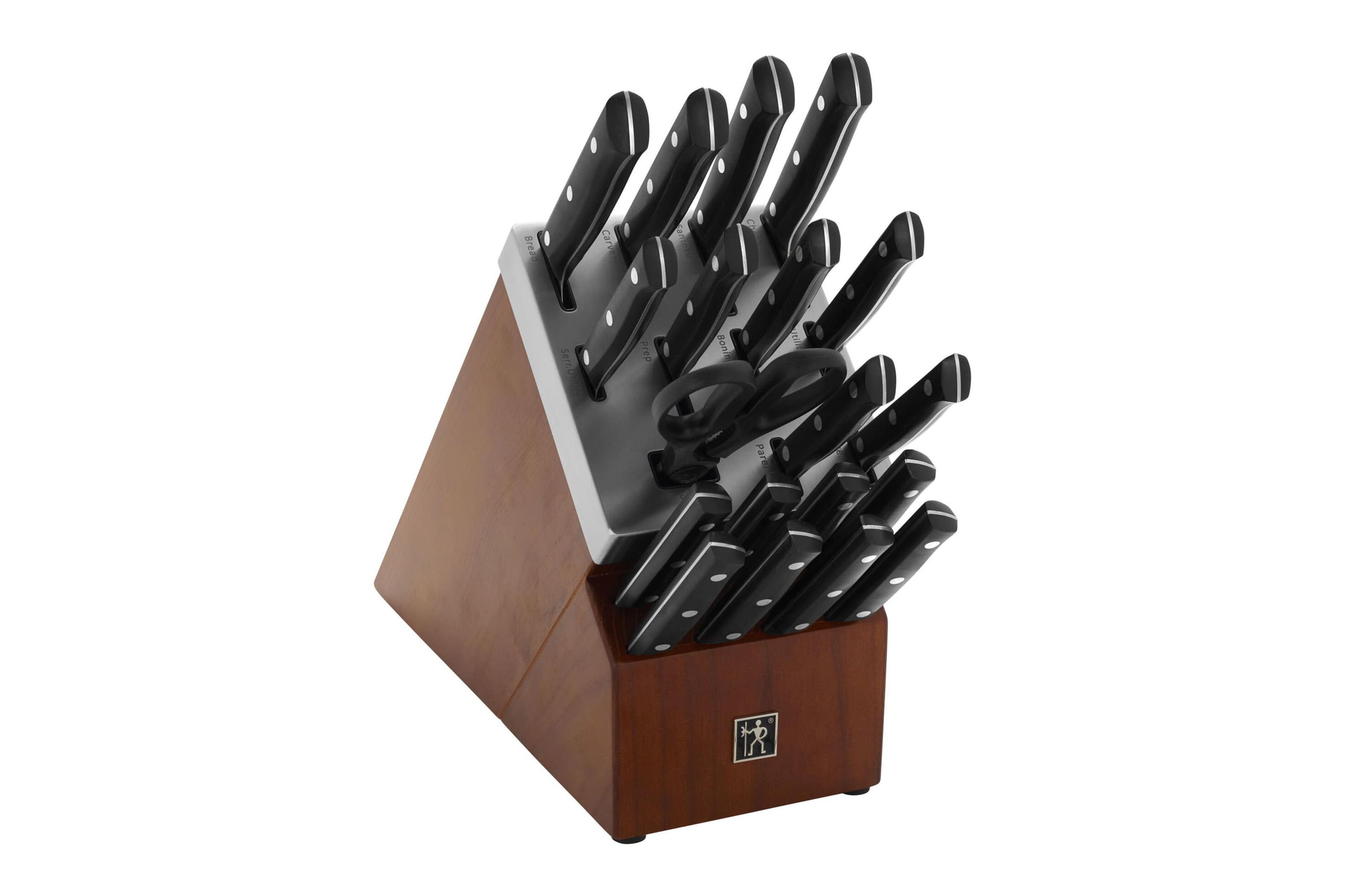 Dynamic 20pc Self-Sharpening Knife Block Set Black Matte