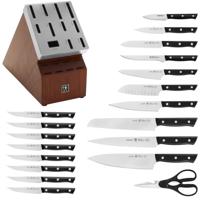Dynamic 20pc Self-Sharpening Knife Block Set Black Matte