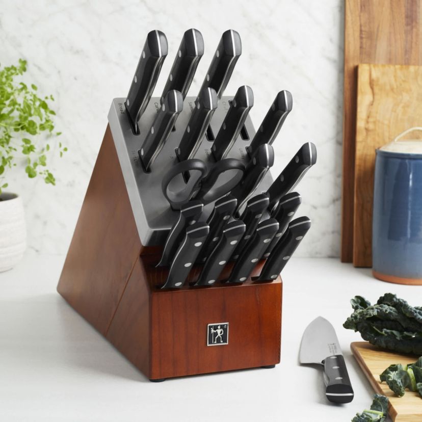 Dynamic 20pc Self-Sharpening Knife Block Set Black Matte