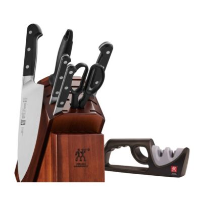 Zwilling J.A. Henckels Pro 7pc Knife Block Set w/ Bonus Sharpener