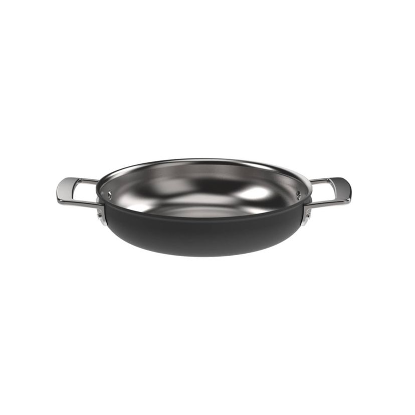 Black 5-Ply 9.5" Stainless Steel Fry Pan w/ Ceramic Exterior