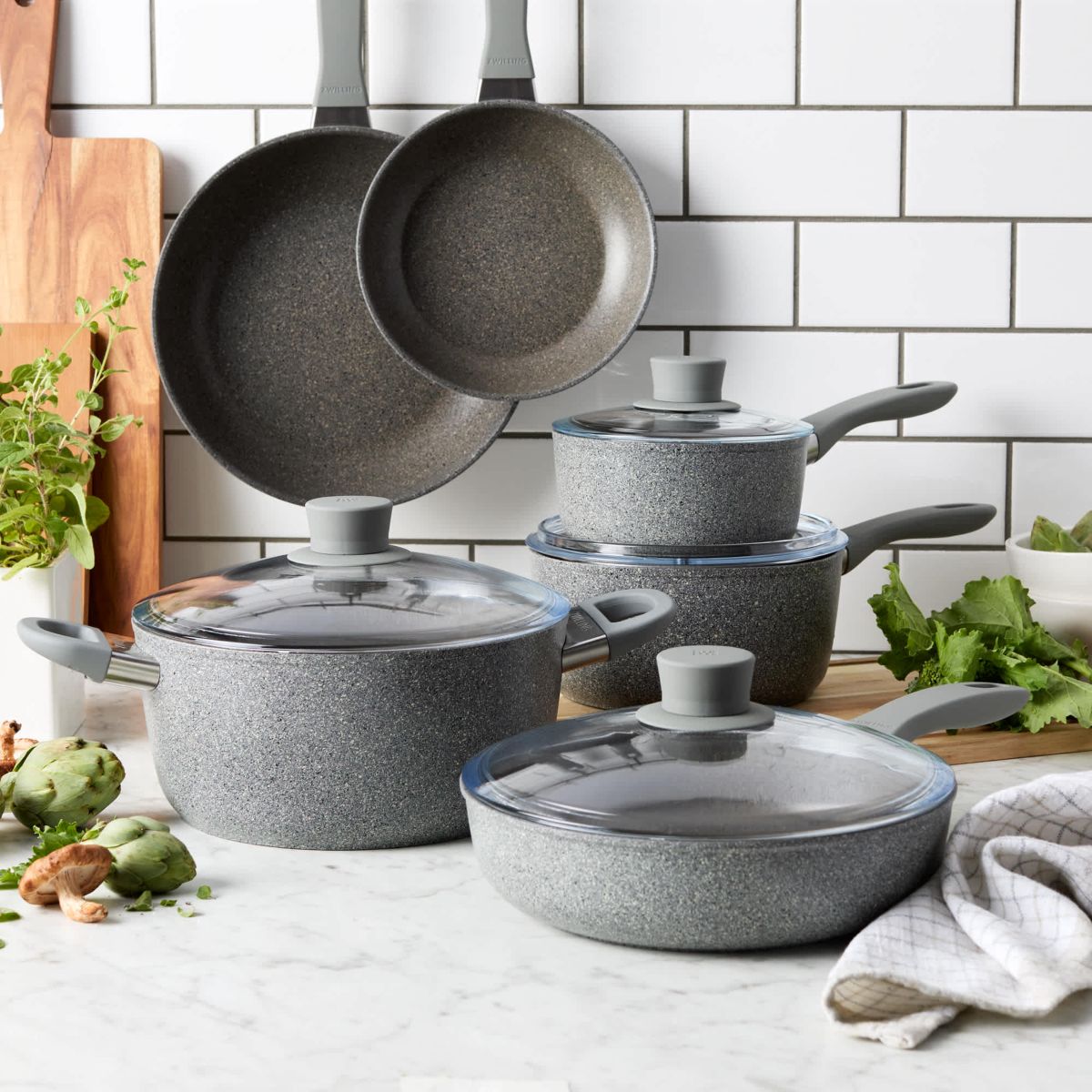 Parma Plus 10pc Aluminum Nonstick Ceramic Cookware Set