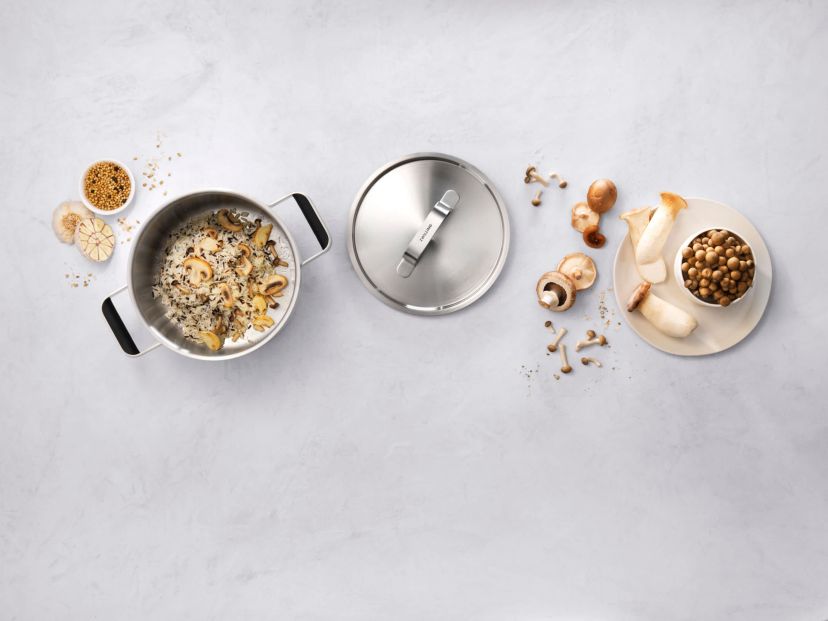 Pure 6pc Stainless Steel Pot Set Ivory White
