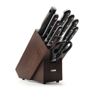 Wusthof Classic 10pc Knife Block Set Dark Brown