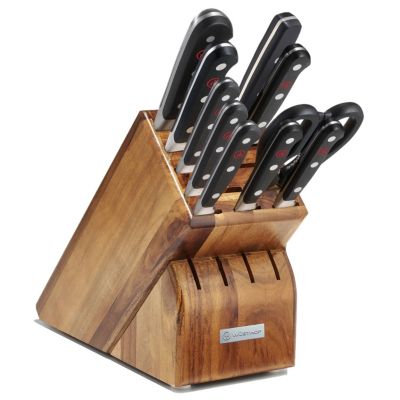 Wusthof - 9pc Classic Knife Block Set, Black -  4002293119533