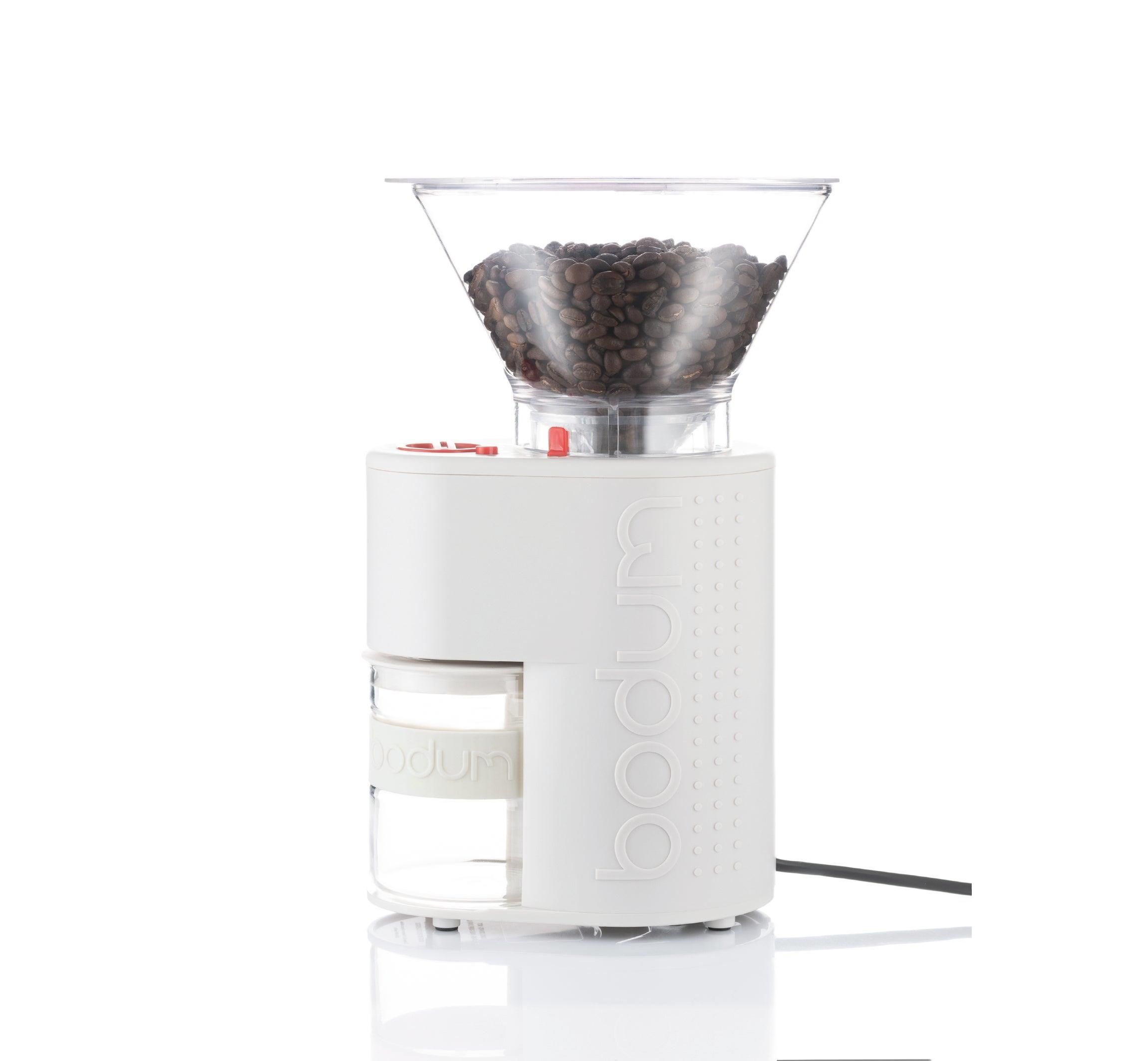 Bistro Electric Burr Coffee Grinder Off White