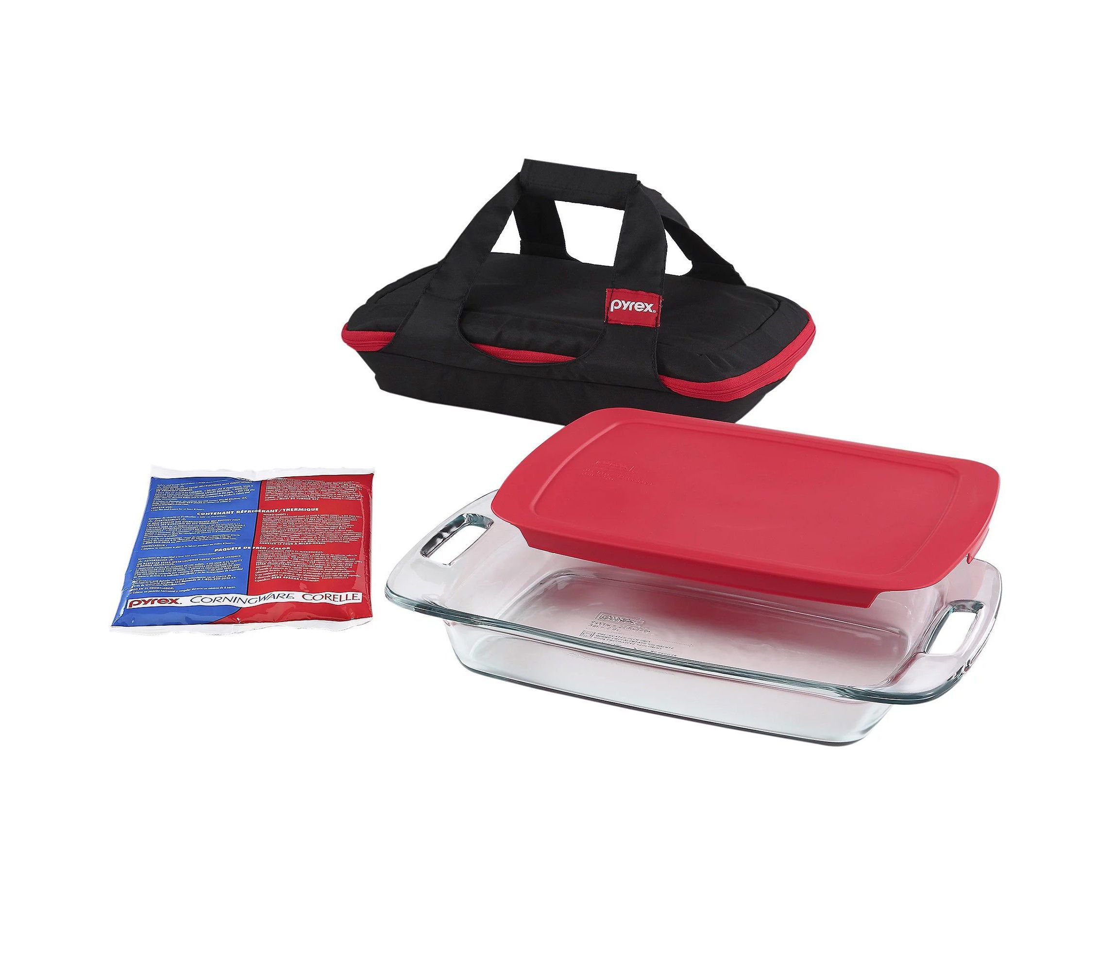 3qt Easy Grab Dish w/ Portable Bag Cover
