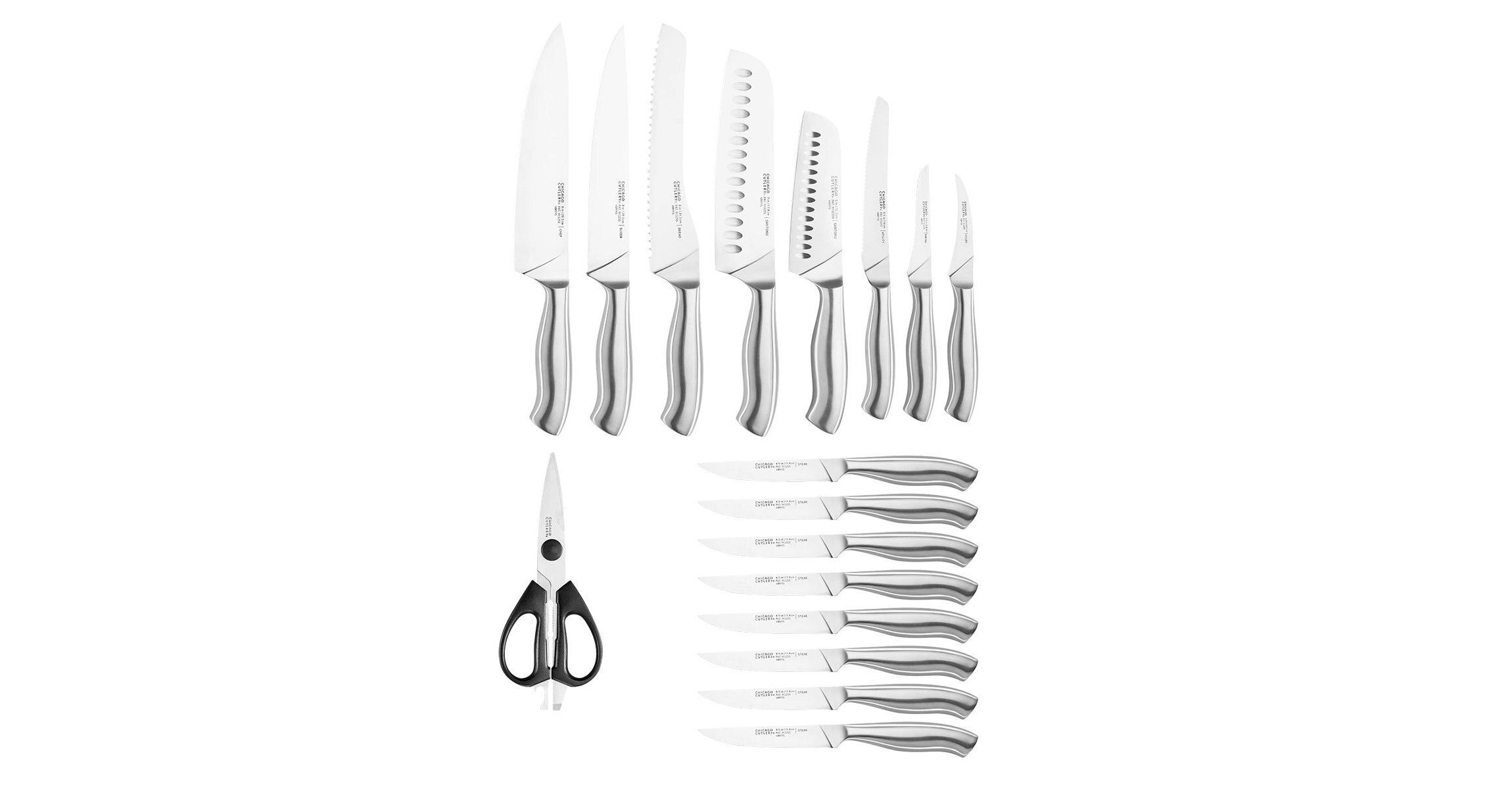 Insignia Steel 18pc Stainless Steel Knife Block Set
