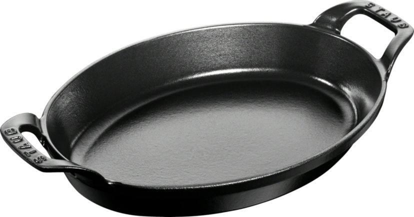 11x 8 Oval Baking Dish:No Size:Matte Black