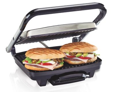 Stainless Steel Electric Panini Maker & Grill