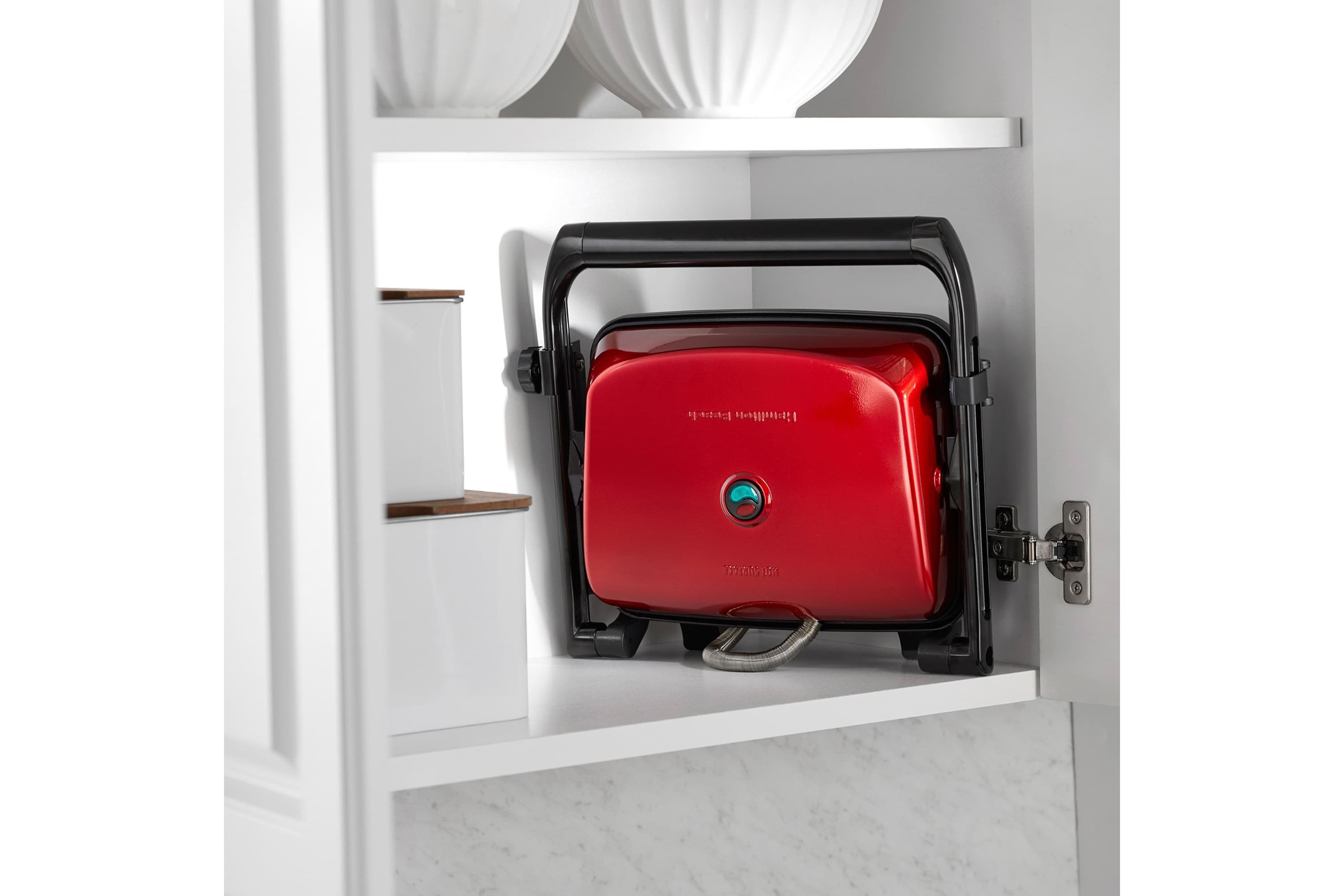 Panini Press Gourmet Sandwich Maker w/ Locking Lid Red