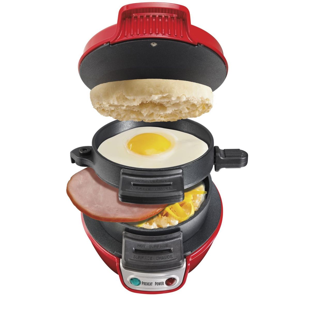 Breakfast Sandwich Maker Red