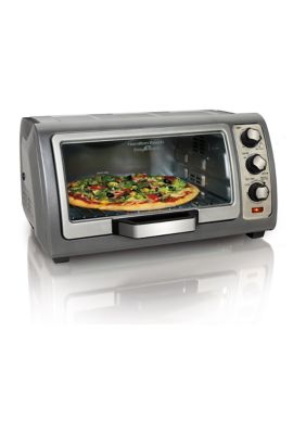 Hamilton Beach 6 Slice Easy Reach Convection Toaster Oven, Silver -  0040094311262