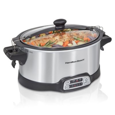 Hamilton Beach 6qt Stay or Go Sear  Cook Slow Cooker Silver