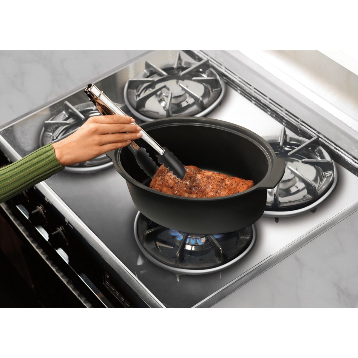 6qt Stay or Go Sear & Cook Programmable Slow Cooker Silver