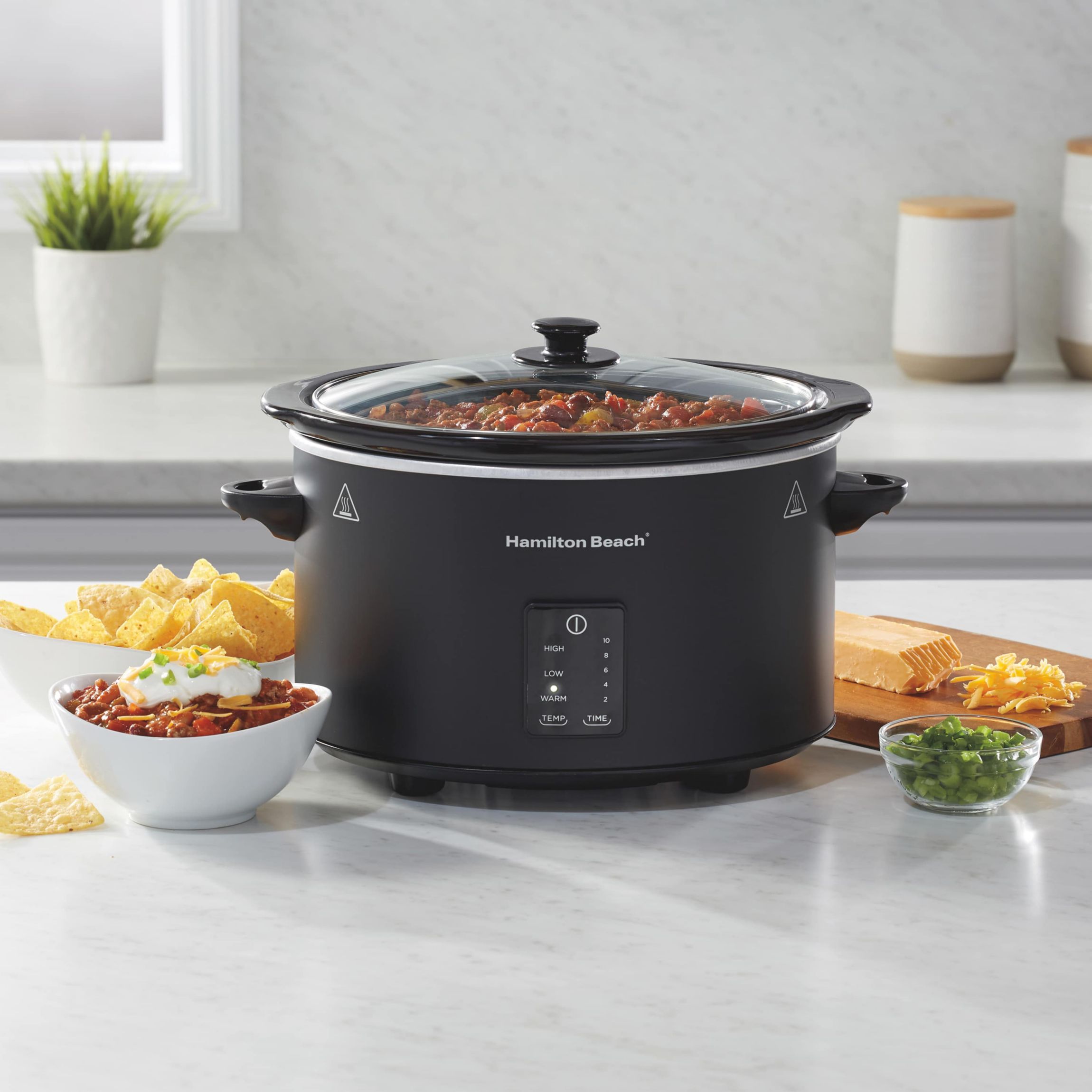 Easy Serve Programmable 5qt Slow Cooker Black