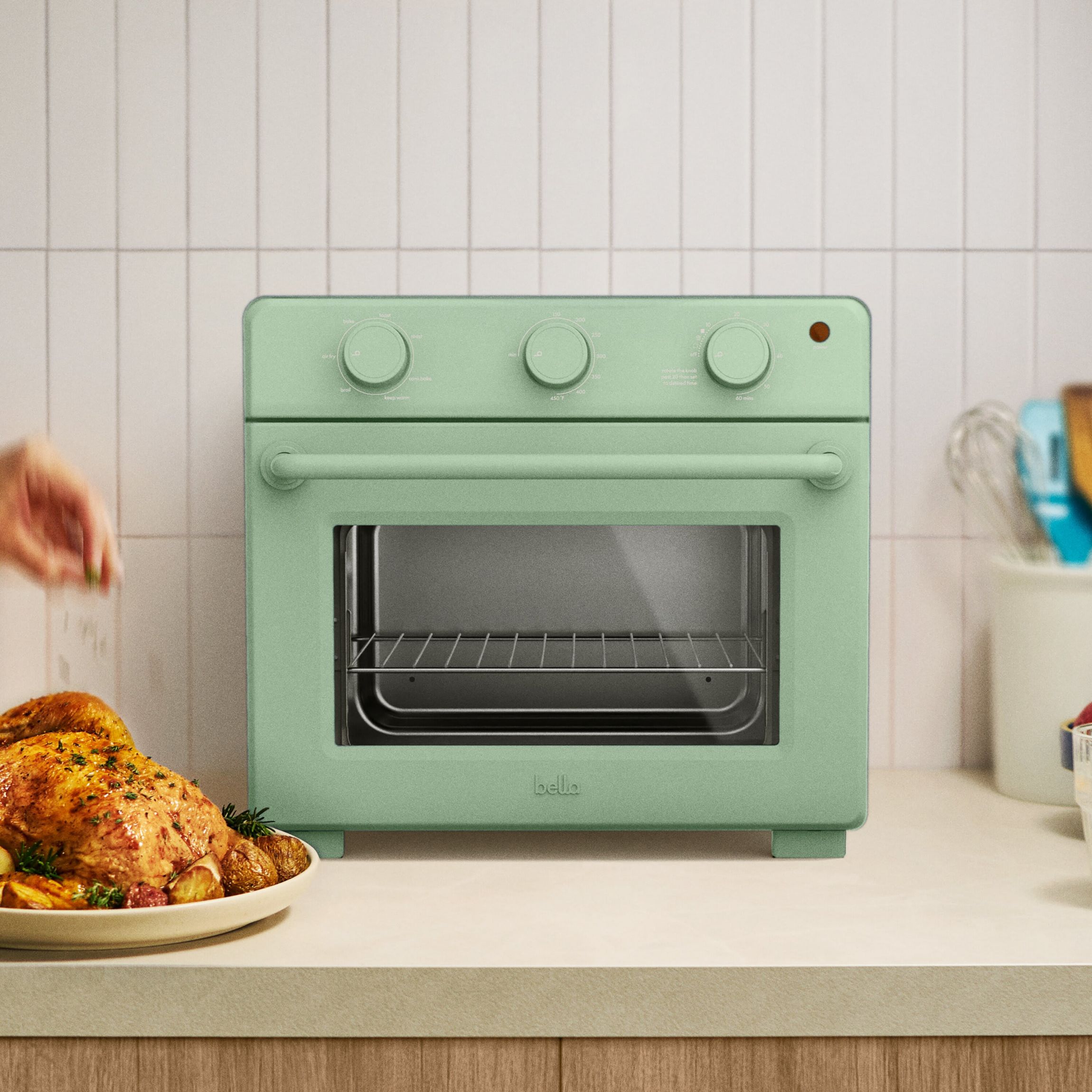 6 Slice Toaster Oven w/ Air Fryer Seaglass