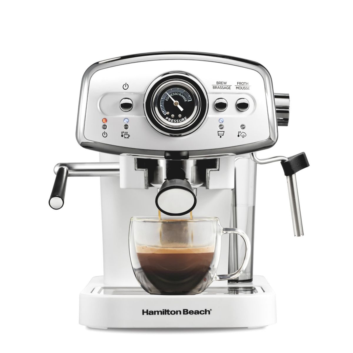 Slide & Lock Espresso Maker White