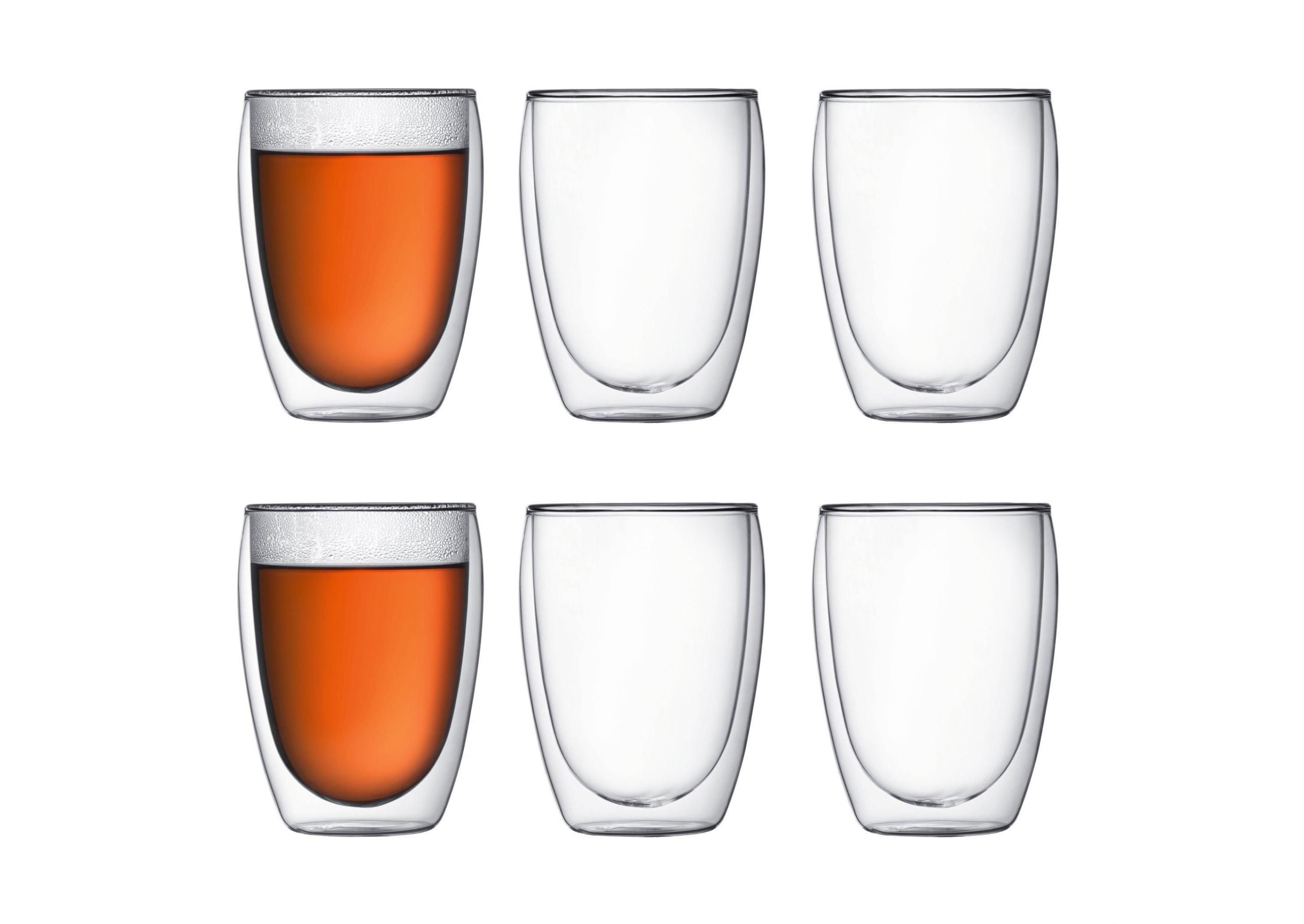 6pc Pavina Double Wall 12oz Glass Set